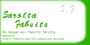 sarolta fabsits business card
